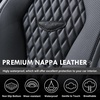 image:imageCoverado Car Seat Covers Leather Seat Covers Full Set Blue Seat Covers Car Seat Cushion Driver Car Seat Covers Waterproof Car Seat Protector Fit for Most CarsGrayBlack
