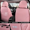 image:imageCoverado Car Seat Covers Leather Seat Covers Full Set Blue Seat Covers Car Seat Cushion Driver Car Seat Covers Waterproof Car Seat Protector Fit for Most CarsPink