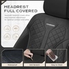 image:imageCoverado Car Seat Covers Seat Covers Full Set Mesh Breathable Seat Protectors 5 Seats 5Piece Black Automotive Seat Covers Universal Fit for SUV Sedan TruckABlack