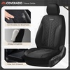 image:imageCoverado Car Seat Covers Seat Covers Full Set Mesh Breathable Seat Protectors 5 Seats 5Piece Black Automotive Seat Covers Universal Fit for SUV Sedan TruckABlack