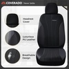image:imageCoverado Car Seat Covers Seat Covers Full Set Mesh Breathable Seat Protectors 5 Seats 5Piece Black Automotive Seat Covers Universal Fit for SUV Sedan TruckBBlack