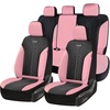 image:imageCoverado Car Seat Covers Seat Covers Full Set Mesh Breathable Seat Protectors 5 Seats 5Piece Black Automotive Seat Covers Universal Fit for SUV Sedan TruckAPinkBlack