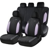 image:imageCoverado Car Seat Covers Seat Covers Full Set Mesh Breathable Seat Protectors 5 Seats 5Piece Black Automotive Seat Covers Universal Fit for SUV Sedan TruckBPurpleBlack