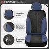 image:imageCoverado Car Seat Covers Seat Covers Full Set Mesh Breathable Seat Protectors 5 Seats 5Piece Black Automotive Seat Covers Universal Fit for SUV Sedan TruckABuleBlack