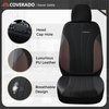 image:imageCoverado Car Seat Covers Seat Covers Full Set Mesh Breathable Seat Protectors 5 Seats 5Piece Black Automotive Seat Covers Universal Fit for SUV Sedan TruckBCoffeeBlack