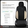 image:imageCoverado Car Seat Covers Seat Covers Full Set Mesh Breathable Seat Protectors 5 Seats 5Piece Black Automotive Seat Covers Universal Fit for SUV Sedan TruckBBeigeBlack