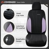 image:imageCoverado Car Seat Covers Seat Covers Full Set Mesh Breathable Seat Protectors 5 Seats 5Piece Black Automotive Seat Covers Universal Fit for SUV Sedan TruckBPurpleBlack