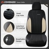 image:imageCoverado Car Seat Covers Seat Covers Full Set Mesh Breathable Seat Protectors 5 Seats 5Piece Black Automotive Seat Covers Universal Fit for SUV Sedan TruckBBeigeBlack