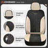 image:imageCoverado Car Seat Covers Seat Covers Full Set Mesh Breathable Seat Protectors 5 Seats 5Piece Black Automotive Seat Covers Universal Fit for SUV Sedan TruckABeigeBlack