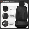 image:imageCoverado Car Seat Covers Seat Covers Full Set Mesh Breathable Seat Protectors 5 Seats 5Piece Black Automotive Seat Covers Universal Fit for SUV Sedan TruckABlack