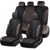 image:imageCoverado Car Seat Covers Seat Covers Full Set Mesh Breathable Seat Protectors 5 Seats 5Piece Black Automotive Seat Covers Universal Fit for SUV Sedan TruckACoffeeBlack