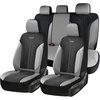 image:imageCoverado Car Seat Covers Seat Covers Full Set Mesh Breathable Seat Protectors 5 Seats 5Piece Black Automotive Seat Covers Universal Fit for SUV Sedan TruckAGrayBlack