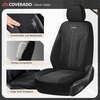 image:imageCoverado Car Seat Covers Seat Covers Full Set Mesh Breathable Seat Protectors 5 Seats 5Piece Black Automotive Seat Covers Universal Fit for SUV Sedan TruckABlack
