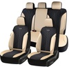 image:imageCoverado Car Seat Covers Seat Covers Full Set Mesh Breathable Seat Protectors 5 Seats 5Piece Black Automotive Seat Covers Universal Fit for SUV Sedan TruckABeigeBlack