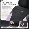 image:imageCoverado Car Seat Covers Seat Covers Full Set Mesh Breathable Seat Protectors 5 Seats 5Piece Black Automotive Seat Covers Universal Fit for SUV Sedan TruckBPurpleBlack
