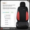 image:imageCoverado Car Seat Covers Seat Covers Full Set Mesh Breathable Seat Protectors 5 Seats 5Piece Black Automotive Seat Covers Universal Fit for SUV Sedan TruckRedBlack