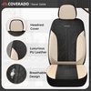 image:imageCoverado Car Seat Covers Seat Covers Full Set Mesh Breathable Seat Protectors 5 Seats 5Piece Black Automotive Seat Covers Universal Fit for SUV Sedan TruckABeigeBlack