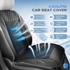 image:imageCoverado Cooling Car Seat Cover Ventilated Seat Cushion with 3Speed Adjustable Airflow Gray Breathable Universal Seat Pad for Car SUV Truck VanBlack