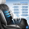 image:imageCoverado Cooling Car Seat Cover Ventilated Seat Cushion with 3Speed Adjustable Airflow Gray Breathable Universal Seat Pad for Car SUV Truck VanGray