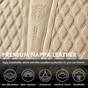 image:imageCoverado Full Set Car Seat Covers Luxury Faux Leather Waterproof Seat Covers Pink Car Seat Protectors Universal Fit for Most Cars Automotive Seat CoversPinkABeige