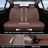 image:imageCoverado Full Set Car Seat Covers Luxury Faux Leather Waterproof Seat Covers Pink Car Seat Protectors Universal Fit for Most Cars Automotive Seat CoversPinkBCoffee