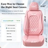 image:imageCoverado Full Set Car Seat Covers Luxury Faux Leather Waterproof Seat Covers Pink Car Seat Protectors Universal Fit for Most Cars Automotive Seat CoversPinkBPink