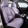 image:imageCoverado Full Set Car Seat Covers Luxury Faux Leather Waterproof Seat Covers Pink Car Seat Protectors Universal Fit for Most Cars Automotive Seat CoversPinkAPurple