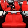 image:imageCoverado Full Set Car Seat Covers Luxury Faux Leather Waterproof Seat Covers Pink Car Seat Protectors Universal Fit for Most Cars Automotive Seat CoversPinkBRed