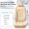 image:imageCoverado Full Set Car Seat Covers Luxury Faux Leather Waterproof Seat Covers Pink Car Seat Protectors Universal Fit for Most Cars Automotive Seat CoversPinkBBeige