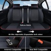 image:imageCoverado Full Set Car Seat Covers Luxury Faux Leather Waterproof Seat Covers Pink Car Seat Protectors Universal Fit for Most Cars Automotive Seat CoversPinkABlackRed line