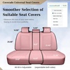image:imageCoverado Full Set Car Seat Covers Luxury Faux Leather Waterproof Seat Covers Pink Car Seat Protectors Universal Fit for Most Cars Automotive Seat CoversPinkAPink