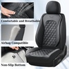 image:imageCoverado Full Set Car Seat Covers Luxury Faux Leather Waterproof Seat Covers Pink Car Seat Protectors Universal Fit for Most Cars Automotive Seat CoversPinkBBlack