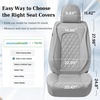 image:imageCoverado Full Set Car Seat Covers Luxury Faux Leather Waterproof Seat Covers Pink Car Seat Protectors Universal Fit for Most Cars Automotive Seat CoversPinkBGray