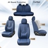 image:imageCoverado Full Set Car Seat Covers Luxury Faux Leather Waterproof Seat Covers Pink Car Seat Protectors Universal Fit for Most Cars Automotive Seat CoversPinkABlue