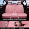 image:imageCoverado Full Set Car Seat Covers Luxury Faux Leather Waterproof Seat Covers Pink Car Seat Protectors Universal Fit for Most Cars Automotive Seat CoversPinkBPink