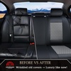 image:imageCoverado Full Set Car Seat Covers Luxury Faux Leather Waterproof Seat Covers Pink Car Seat Protectors Universal Fit for Most Cars Automotive Seat CoversPinkABlackGray