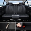 image:imageCoverado Full Set Car Seat Covers Luxury Faux Leather Waterproof Seat Covers Pink Car Seat Protectors Universal Fit for Most Cars Automotive Seat CoversPinkBBlack