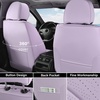 image:imageCoverado Full Set Car Seat Covers Luxury Faux Leather Waterproof Seat Covers Pink Car Seat Protectors Universal Fit for Most Cars Automotive Seat CoversPinkAPurple