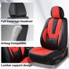 image:imageCoverado Full Set Car Seat Covers Luxury Faux Leather Waterproof Seat Covers Pink Car Seat Protectors Universal Fit for Most Cars Automotive Seat CoversPinkARedBlack