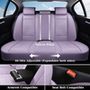 image:imageCoverado Full Set Car Seat Covers Luxury Faux Leather Waterproof Seat Covers Pink Car Seat Protectors Universal Fit for Most Cars Automotive Seat CoversPinkAPurple