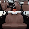 image:imageCoverado Full Set Car Seat Covers Luxury Faux Leather Waterproof Seat Covers Pink Car Seat Protectors Universal Fit for Most Cars Automotive Seat CoversPinkBCoffee