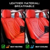 image:imageCoverado Full Set Car Seat Covers Luxury Faux Leather Waterproof Seat Covers Pink Car Seat Protectors Universal Fit for Most Cars Automotive Seat CoversPinkBRed