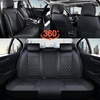 image:imageCoverado Full Set Car Seat Covers Luxury Faux Leather Waterproof Seat Covers Pink Car Seat Protectors Universal Fit for Most Cars Automotive Seat CoversPinkBBlack