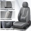 image:imageCoverado Full Set Car Seat Covers Luxury Faux Leather Waterproof Seat Covers Pink Car Seat Protectors Universal Fit for Most Cars Automotive Seat CoversPinkAGray