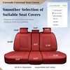 image:imageCoverado Full Set Car Seat Covers Luxury Faux Leather Waterproof Seat Covers Pink Car Seat Protectors Universal Fit for Most Cars Automotive Seat CoversPinkARed