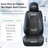 image:imageCoverado Full Set Car Seat Covers Luxury Faux Leather Waterproof Seat Covers Pink Car Seat Protectors Universal Fit for Most Cars Automotive Seat CoversPinkBblueLine