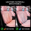 image:imageCoverado Full Set Car Seat Covers Luxury Faux Leather Waterproof Seat Covers Pink Car Seat Protectors Universal Fit for Most Cars Automotive Seat CoversPinkBPink