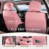 image:imageCoverado Full Set Car Seat Covers Luxury Faux Leather Waterproof Seat Covers Pink Car Seat Protectors Universal Fit for Most Cars Automotive Seat CoversPinkBPink