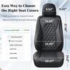 image:imageCoverado Full Set Car Seat Covers Luxury Faux Leather Waterproof Seat Covers Pink Car Seat Protectors Universal Fit for Most Cars Automotive Seat CoversPinkBBlack