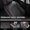 image:imageCoverado Full Set Car Seat Covers Luxury Faux Leather Waterproof Seat Covers Pink Car Seat Protectors Universal Fit for Most Cars Automotive Seat CoversPinkBRedLine